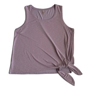CALIA by Carrie Underwood Women's Purple Side Tie Tank Top 1X